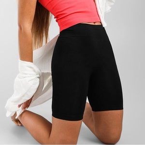 Free People Seamless Biker Shorts in Black
